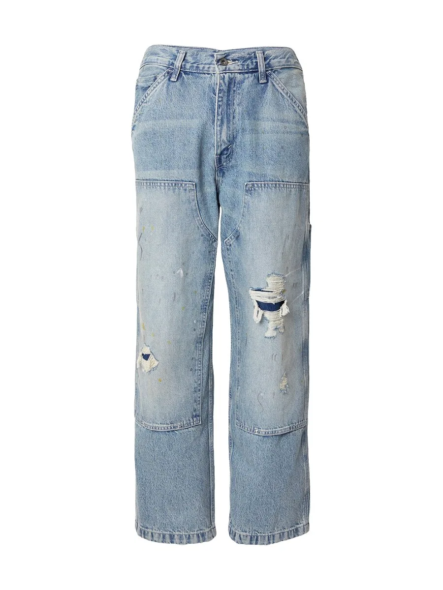 Джинсы LEVI'S свободного кроя '568 LOOSE STRT DBL KNEE' синего цвета