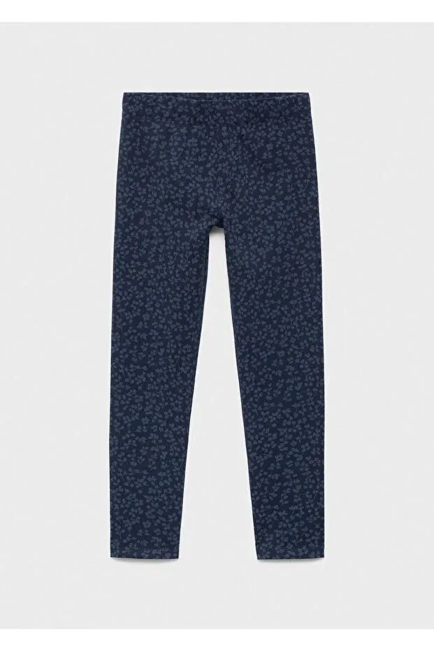 Детские леггинсы для девочек с принтом Mango Kids, Navy Blue