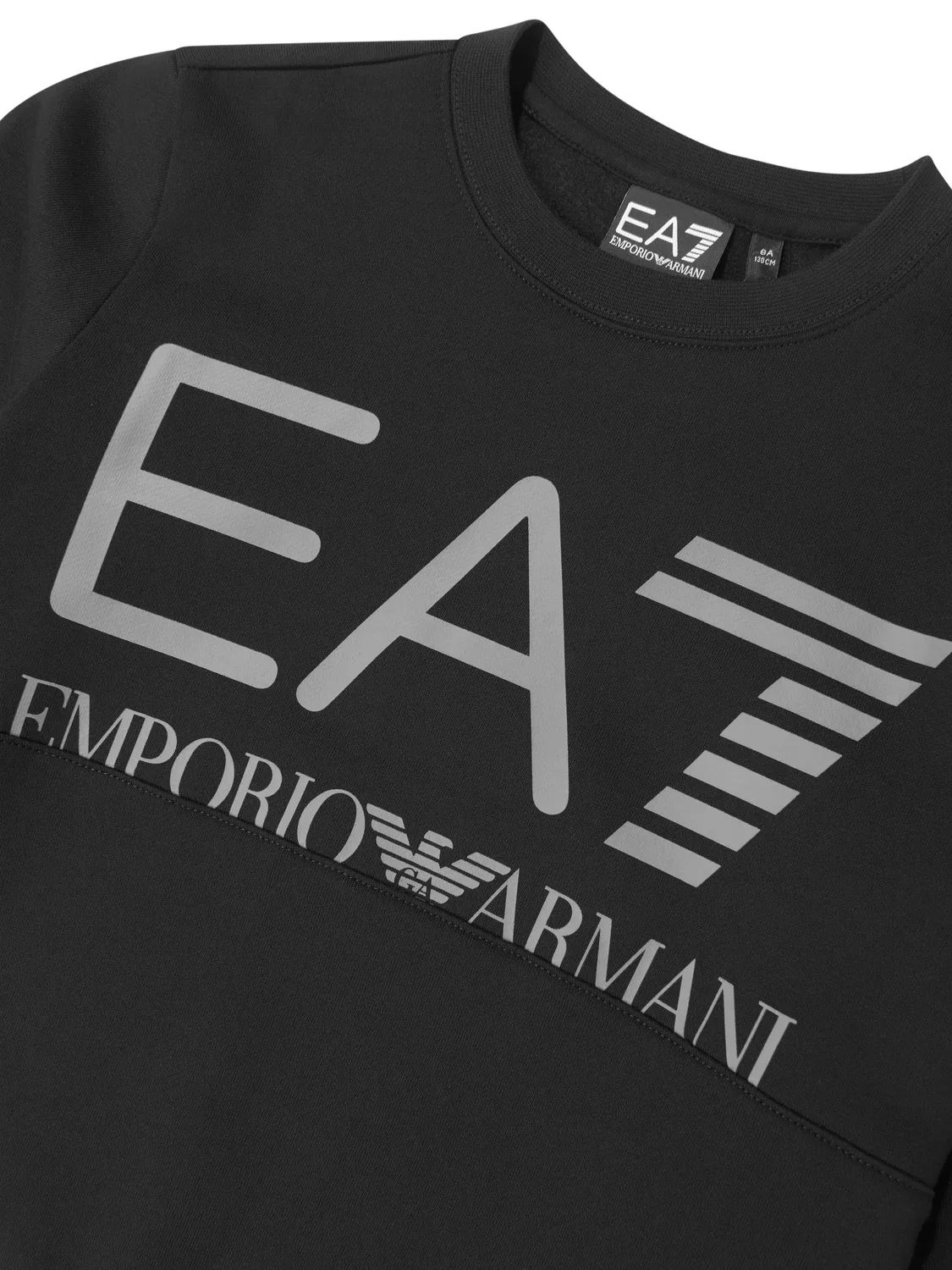 Emporio Armani Детский свитшот с логотипом черный — фото 2