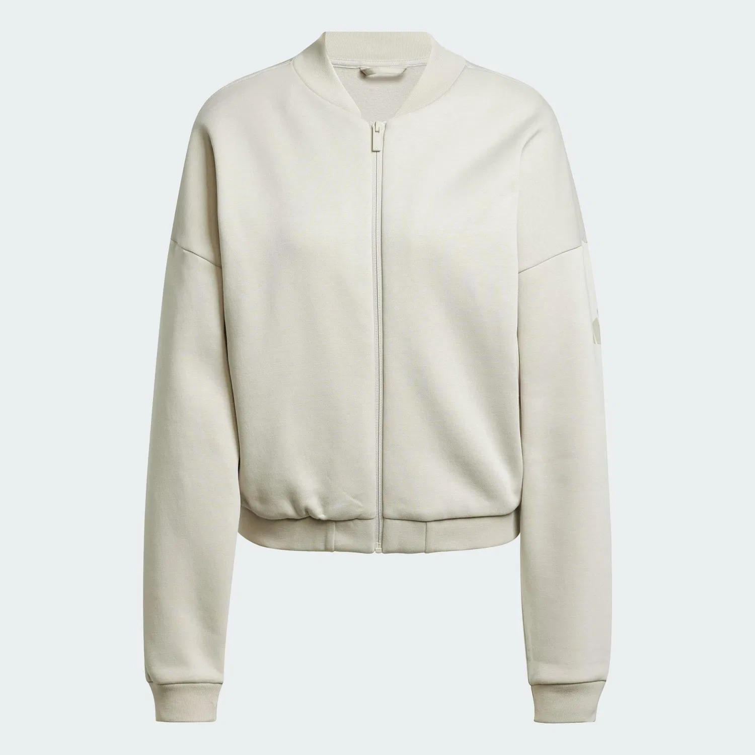 Мужской хлопковый бомбер Adidas Essentials Contemporary Logo, Beige — фото 2
