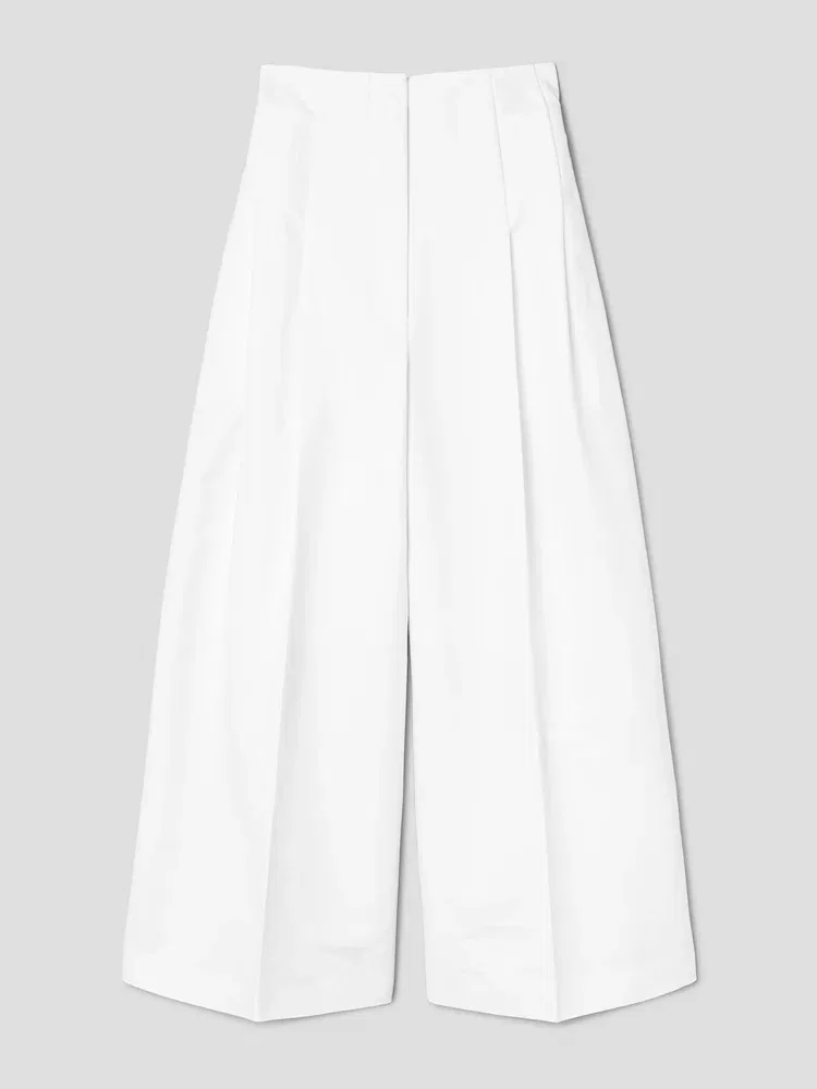 Брюки широкие, хлопок, Le Pantalon Souro JACQUEMUS, White