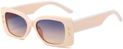 

Модные квадратные солнцезащитные очки 2027 года для женщин, стильные ретро-очки прямоугольной формы, солнцезащитные очки с градиентной защитой UV400 MTZJH, C5 Pink Blue Brown