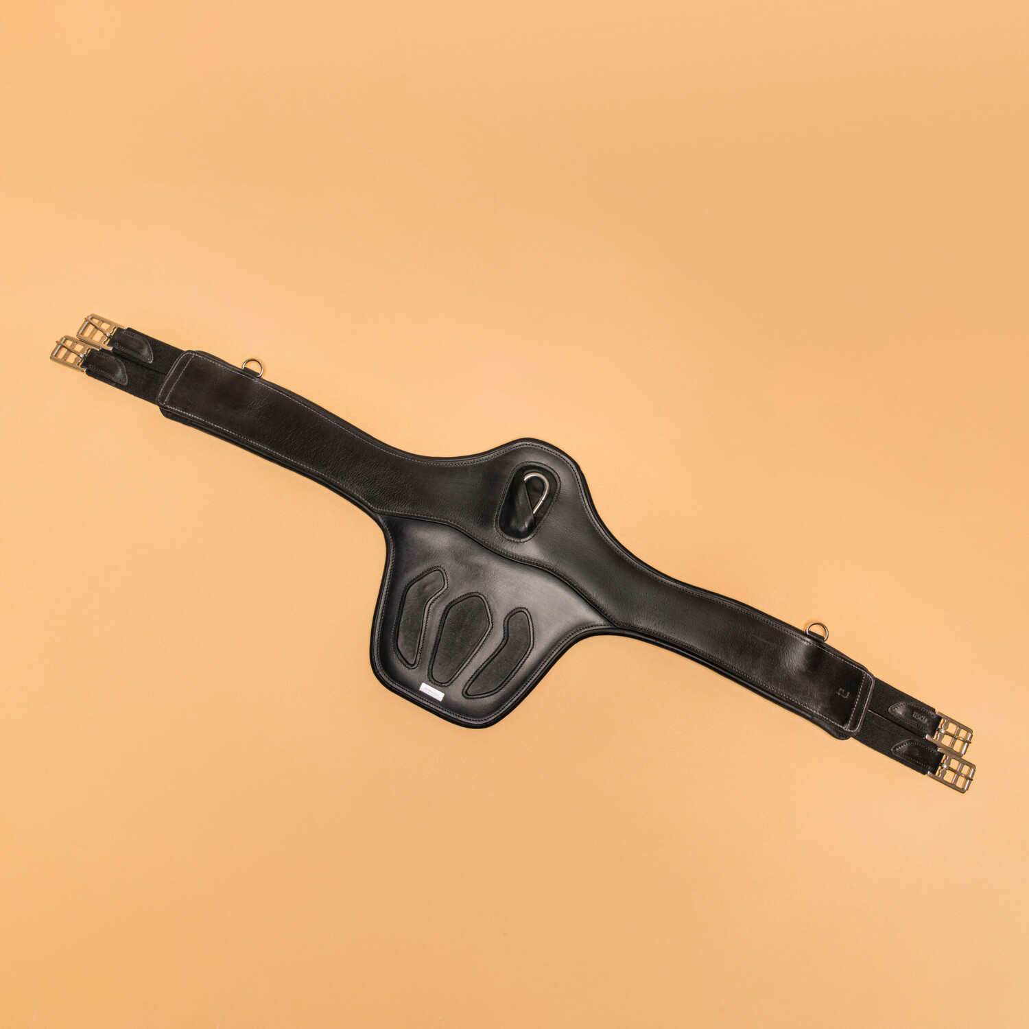 

Подпруга Fouganza с клапаном на животе 900 кожа пони лошади, черный