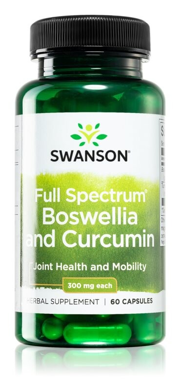 

Поддержка правильного функционирования опорно-двигательного аппарата Swanson Full Spectrum Boswellia and Curcumin