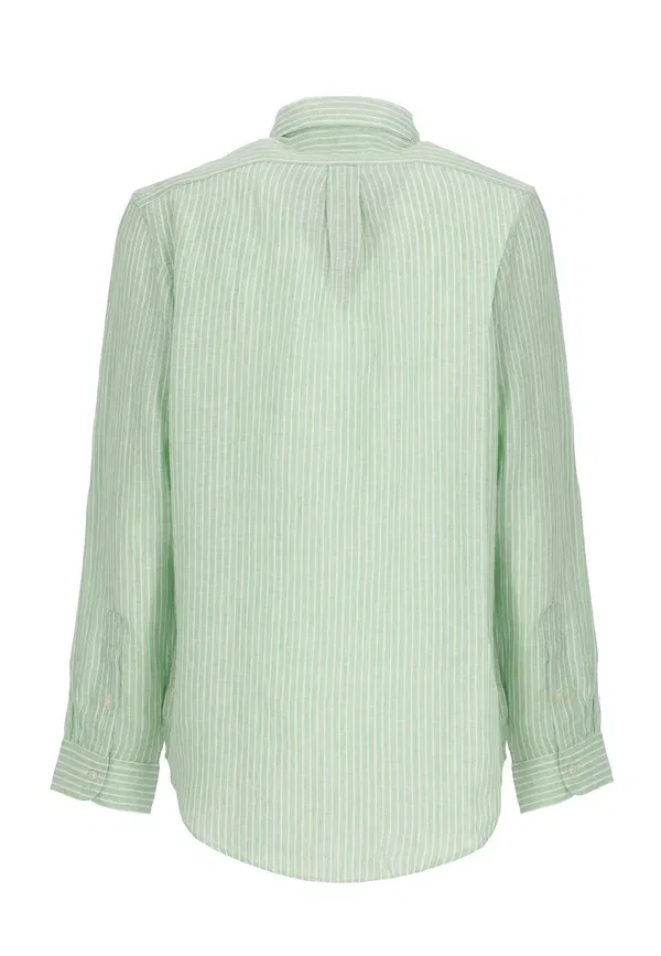 Рубашка с рисунком в полоску Camicia pony Polo Ralph Lauren, Verde, зеленый — фото 2