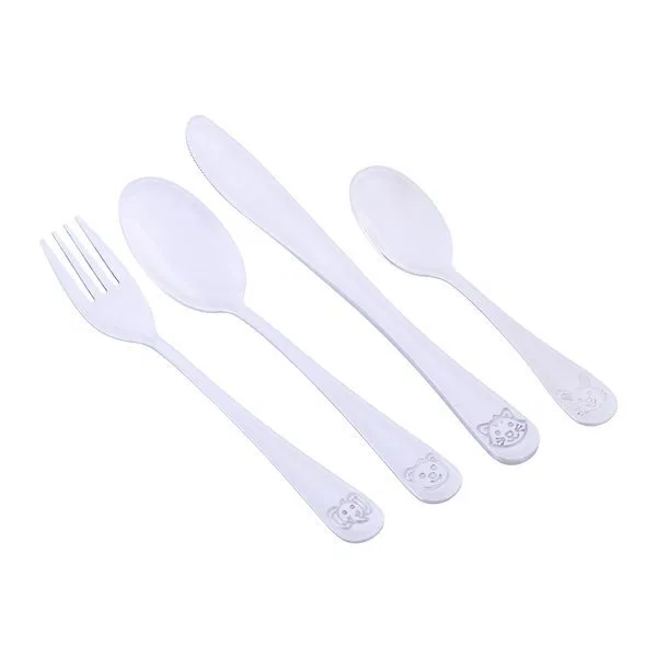 Детский набор столовых приборов KAMILLE, серебристый, 4 предмета