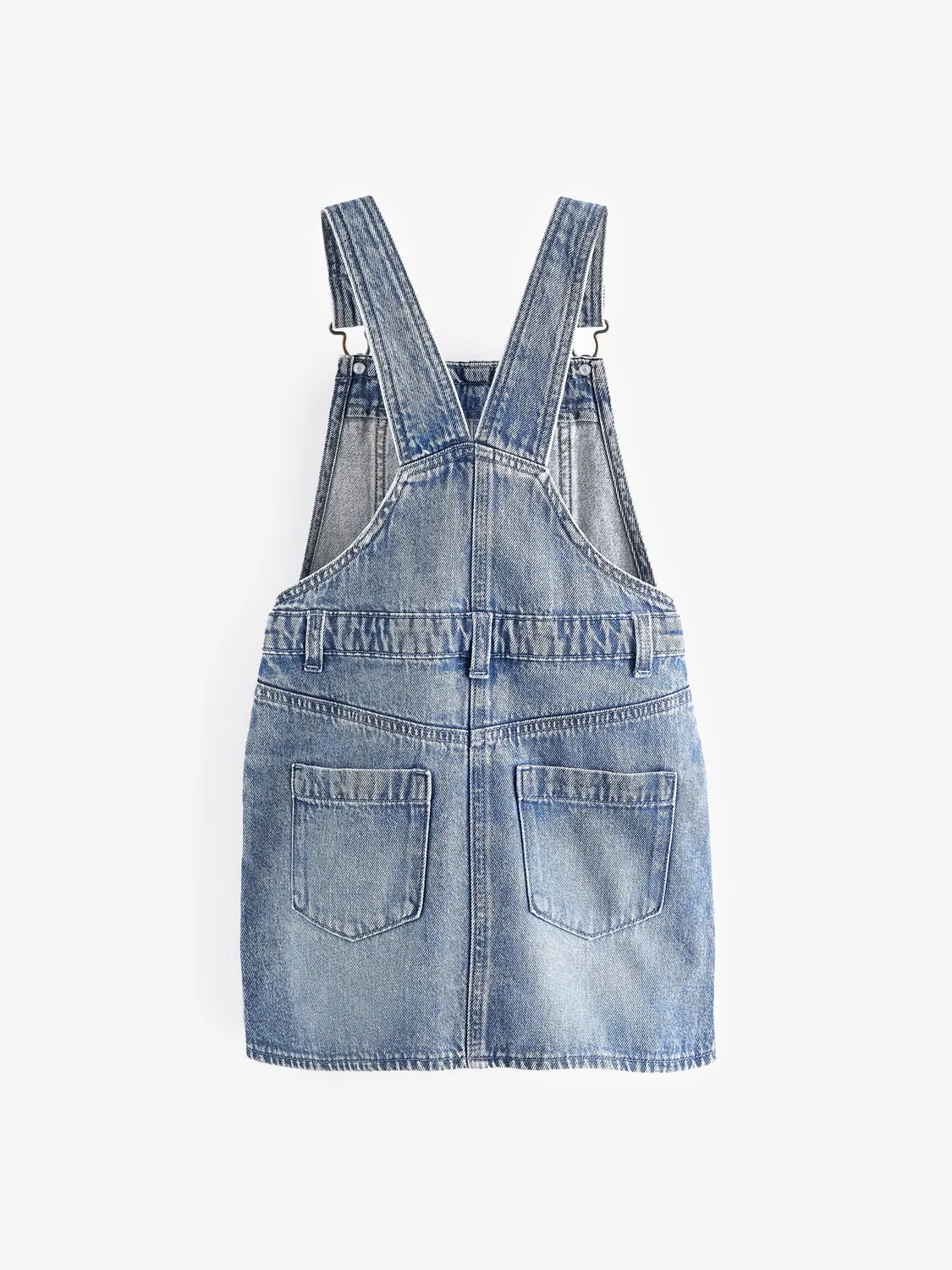 Сарафан джинсовый, деним, Blue Denim Pinafore Dress Next, синий — фото 2