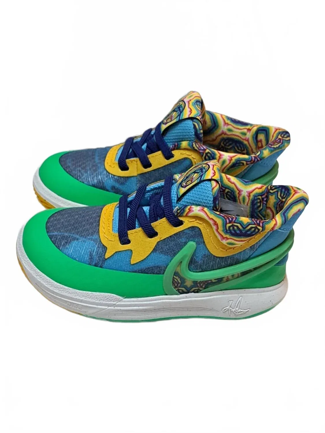 Детские кроссовки для мальчиков с сетчатым верхом Kyrie 8 Go Nike, Baltic Blue Multi-Color — фото 2