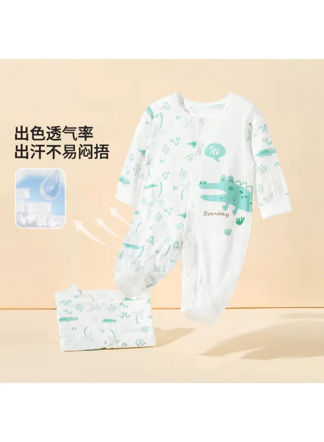 Боди-комбинезон для новорожденных с длинным рукавом Bornbay, светло-зеленый — фото 3