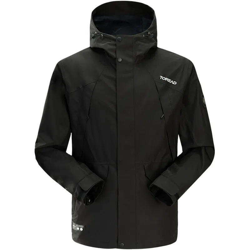 Детская ветрозащитный куртка с капюшоном Windbreaker Jacket TOREAD, Army Green/Black — фото 3