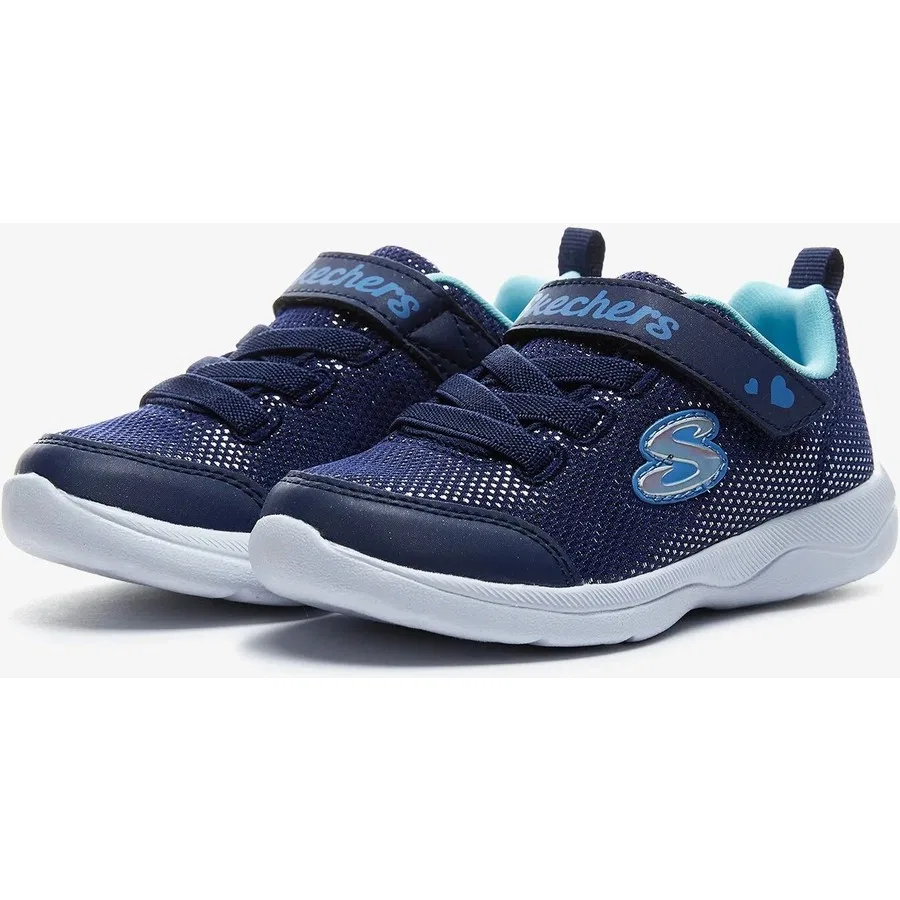 Кроссовки детские с шнуровкой Skech-Stepz 2.0 Easy Peasy Skechers, Темно-синий/Зеленый — фото 3