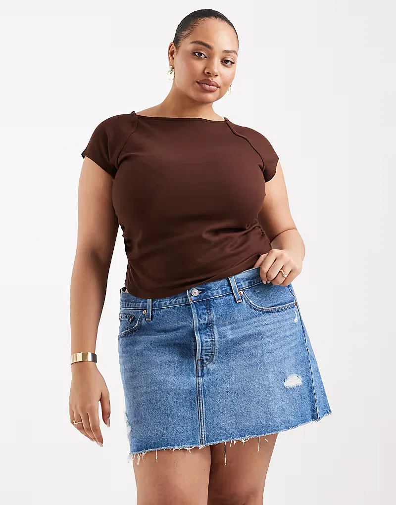 Юбка Levi's Plus Icon, средне-голубая