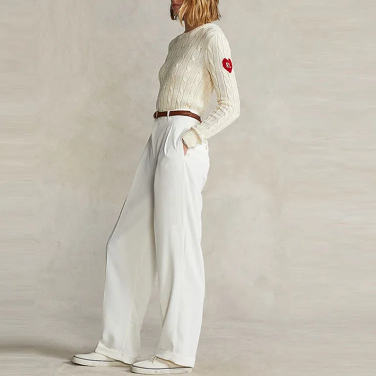 Женский свитер Slim Fit Polo Ralph Lauren, Natural — фото 4