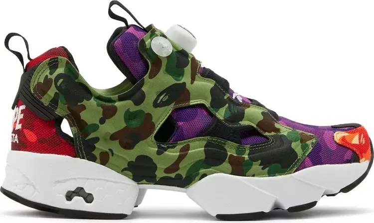 

Кроссовки bape x instapump fury og 'multi camo' Reebok, многоцветный, Серый, Кроссовки bape x instapump fury og 'multi camo' Reebok, многоцветный