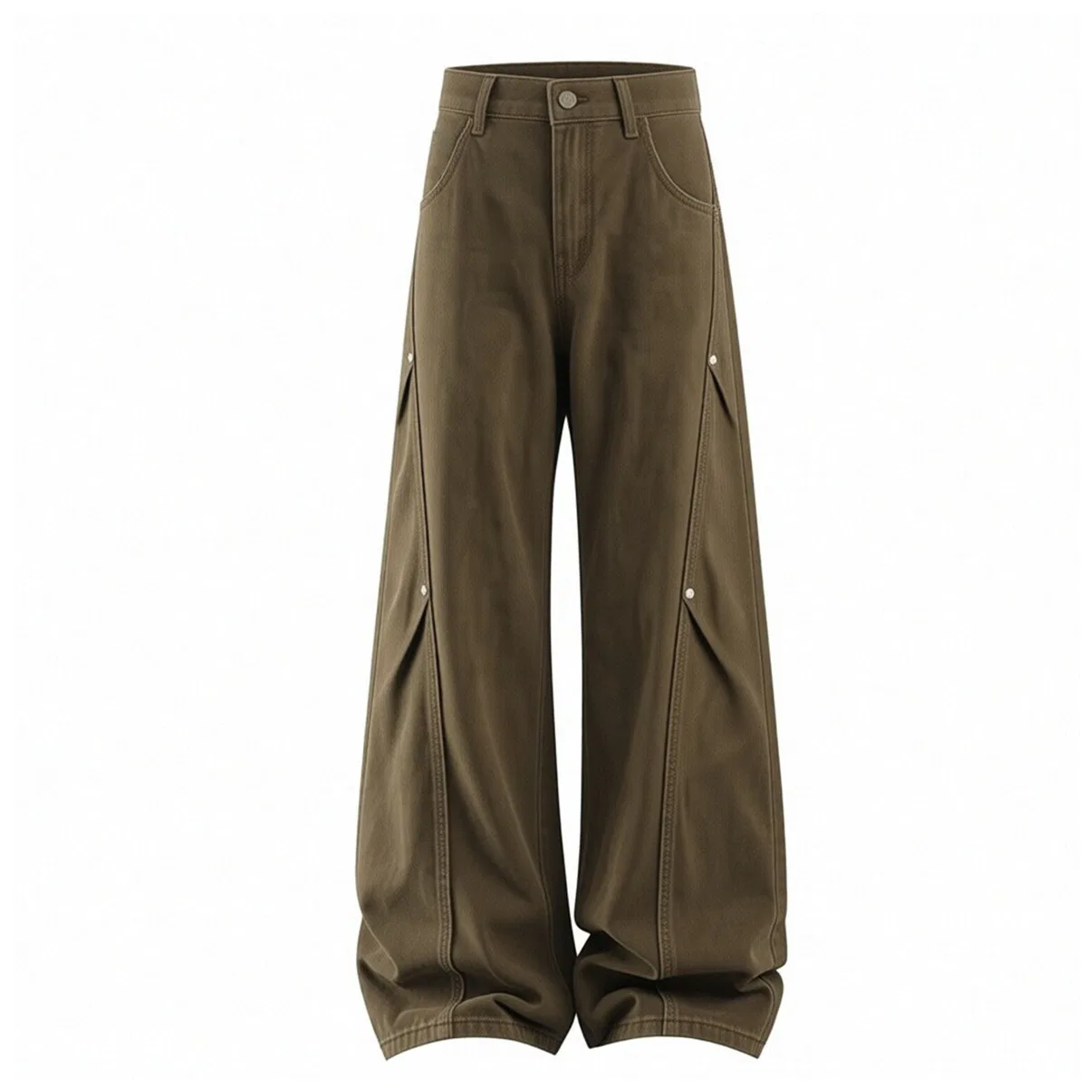 Детские джинсы прямого кроя средней посадки Unisex GWAF, Coffee