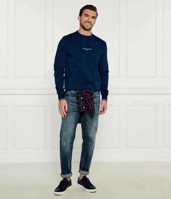 Мужской пуловер хлопковый Tommy Hilfiger, Blu Marino — фото 2