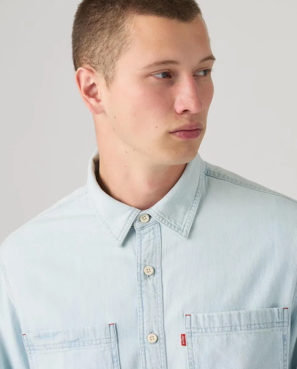 Мужская рубашка с длинным рукавом, Vaquera, Levi's, голубой — фото 3