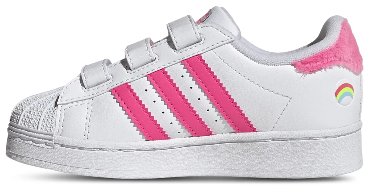 Детские кроссовки для девочек с LED-подсветкой Superstar LED Lights adidas, Footwear White/Lucid Pink/Bliss Pink — фото 2