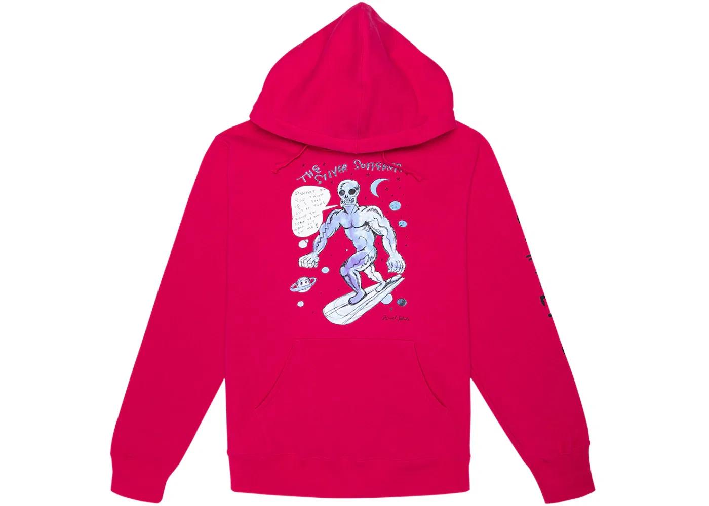 Мужская худи с принтом Silver Surfer Supreme, Fuchsia