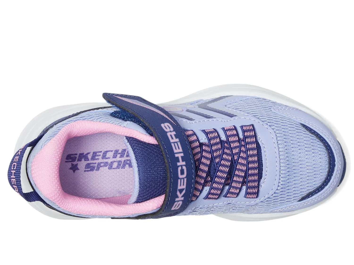 Детские кроссовки для девочек без шнуровки Microspec Tread Skechers, Light Pink — фото 2
