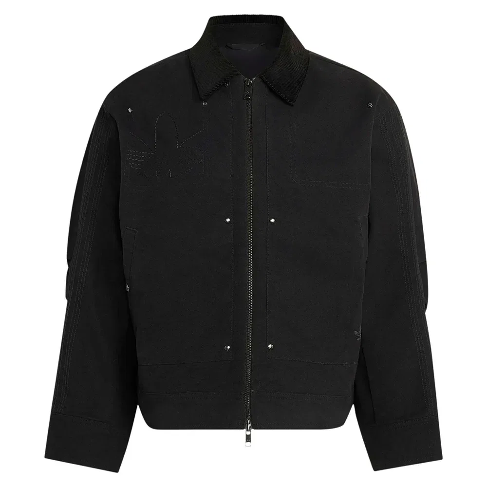 Бомбер Premium Essentials Adidas Originals, серый — фото 3