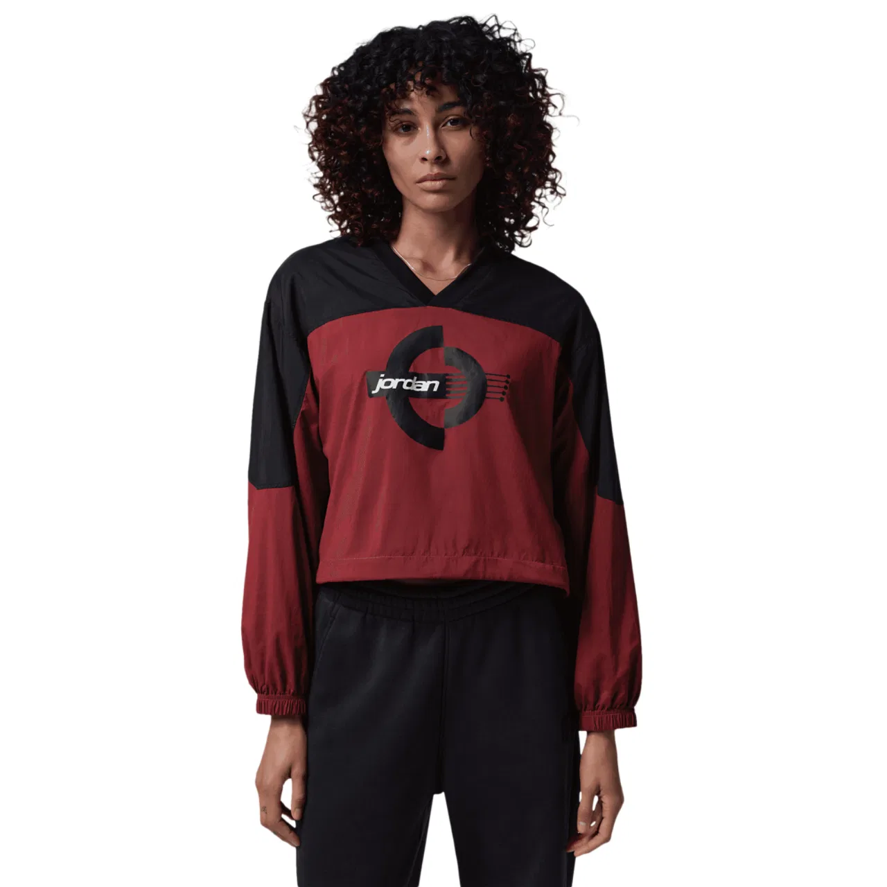 Женская футболка с длинным рукавом Brooklyn Woven Graphic Jordan, цвет Chile Red/Black