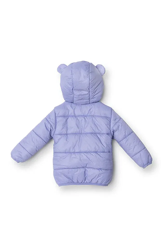 Детское пальто для девочек с капюшоном Ebebek Hello Baby, Lilac — фото 2