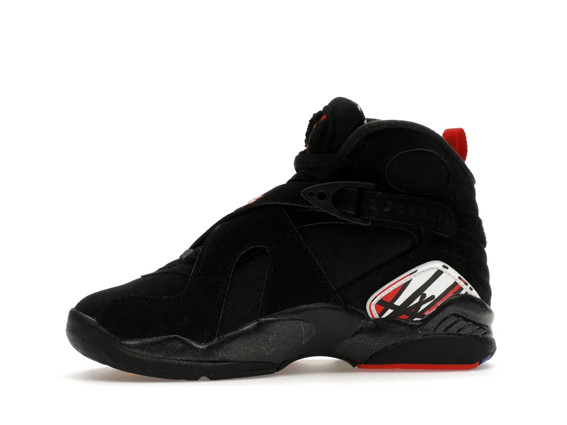 Детские кроссовки для мальчиков с ремешком Jordan 8 Retro Jordan, Black/True Red/White — фото 3