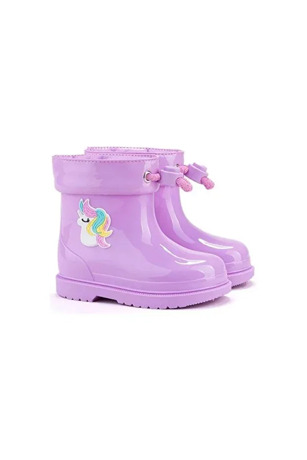 Детские ботинки для девочек непромокаемые Rain Boots Igor, Purple