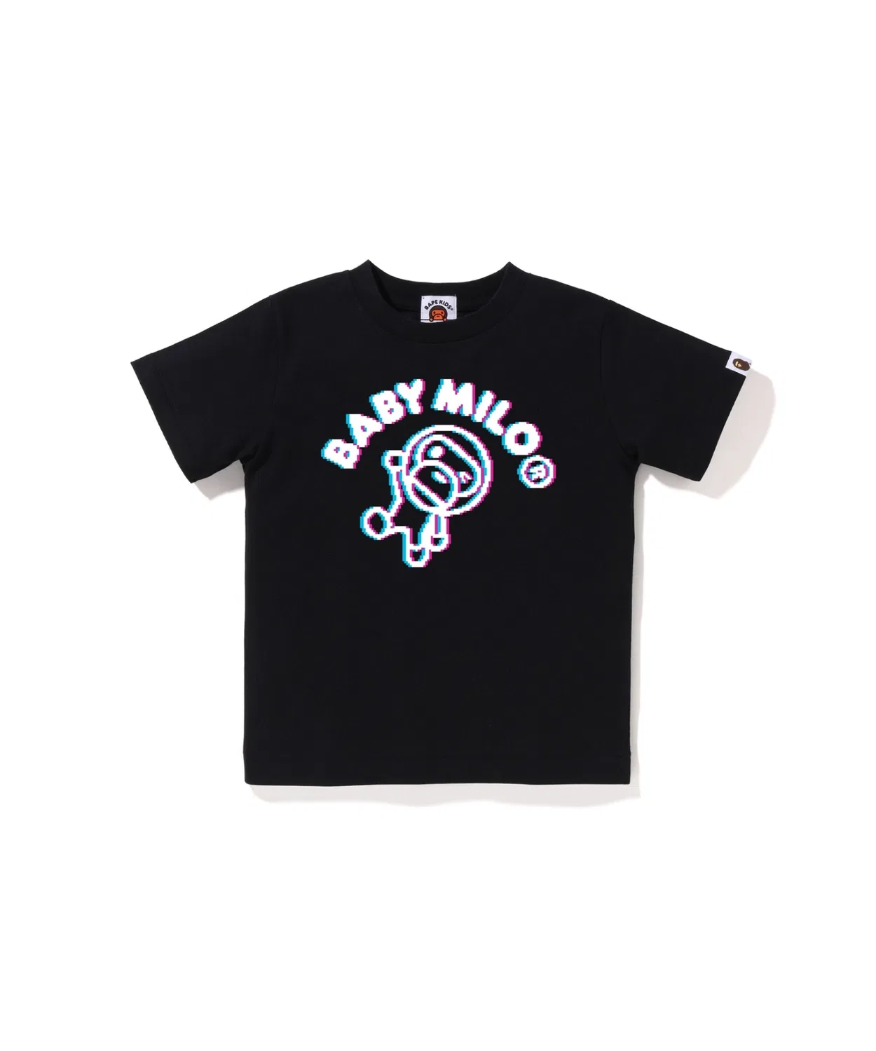 Детская футболка с коротким рукавом RETRO PIXEL WINKING MILO TEE A BATHING APE, Black