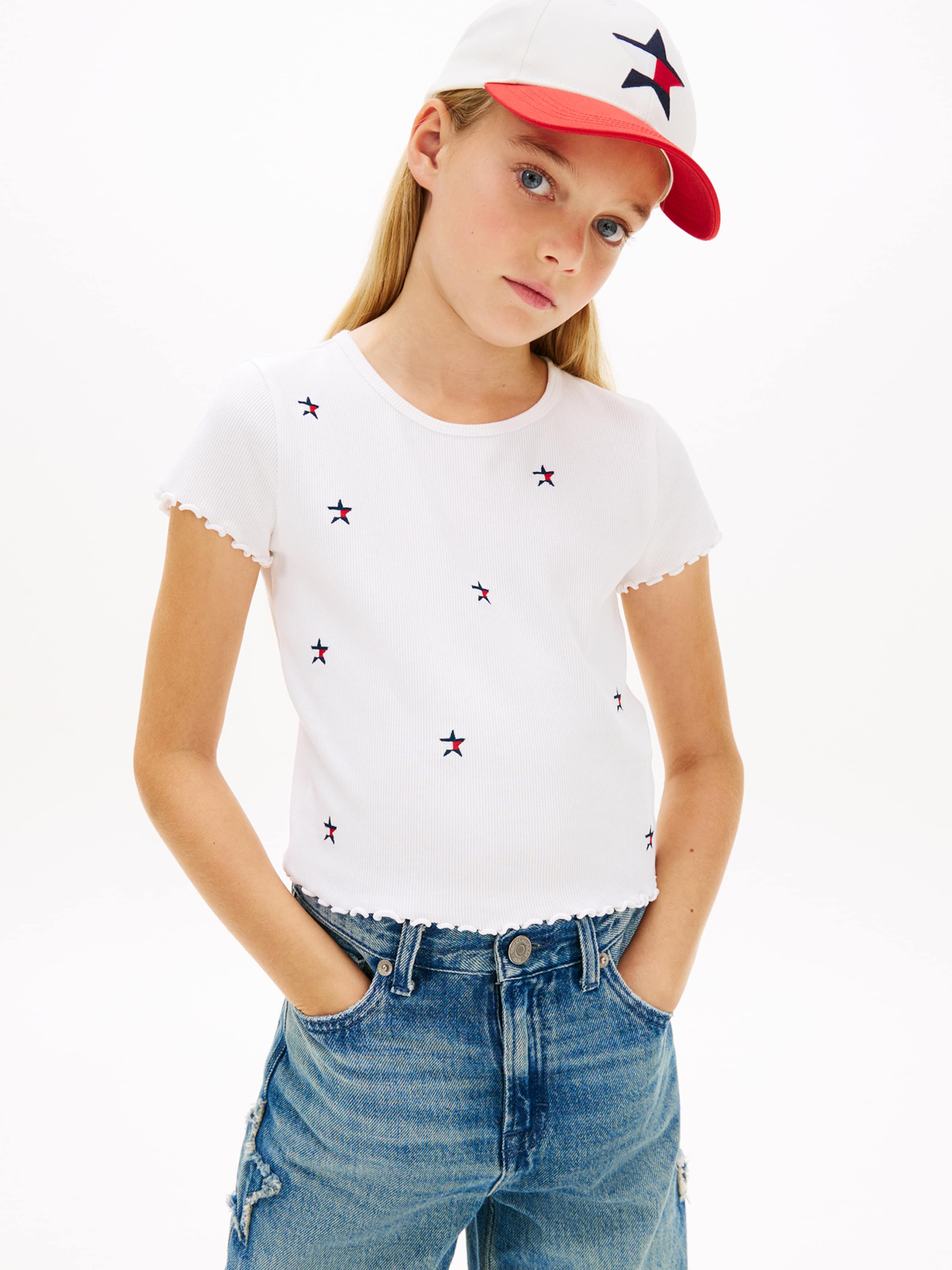 TOMMY HILFIGER Футболка 'STAR' в белом цвете — фото 2