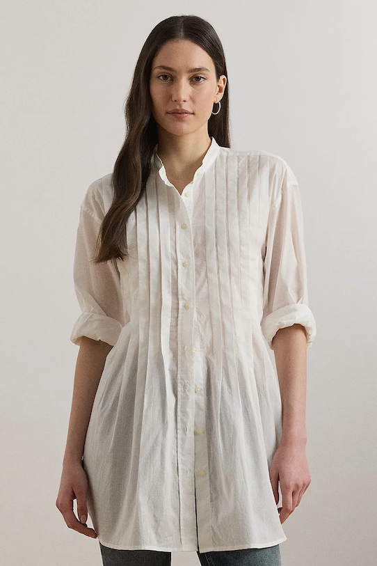 

Хлопковая рубашка Lauren Ralph Lauren, белый