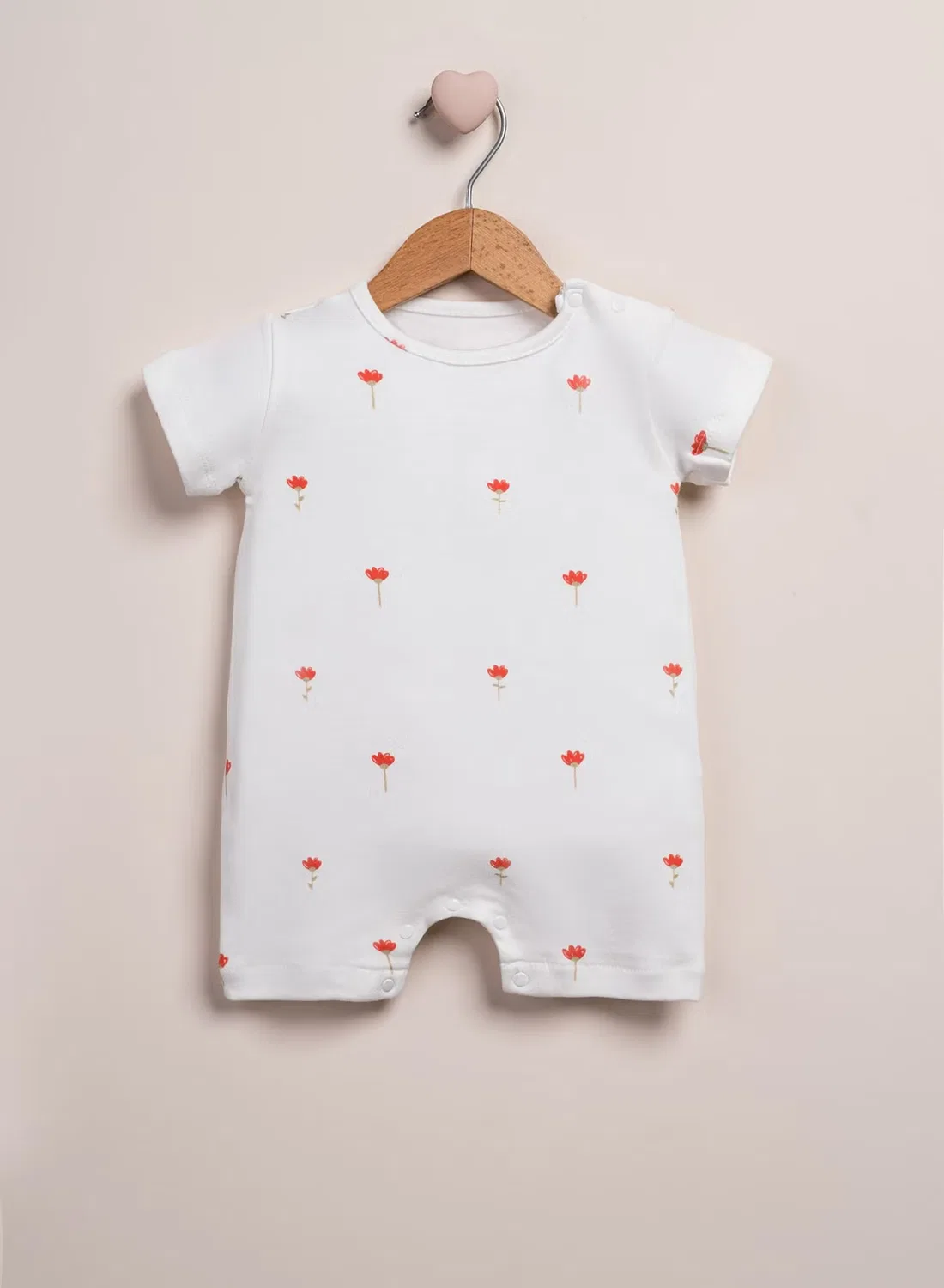 Боди-комбинезон с коротким рукавом и принтом тюльпаны Baby Fou — фото 2