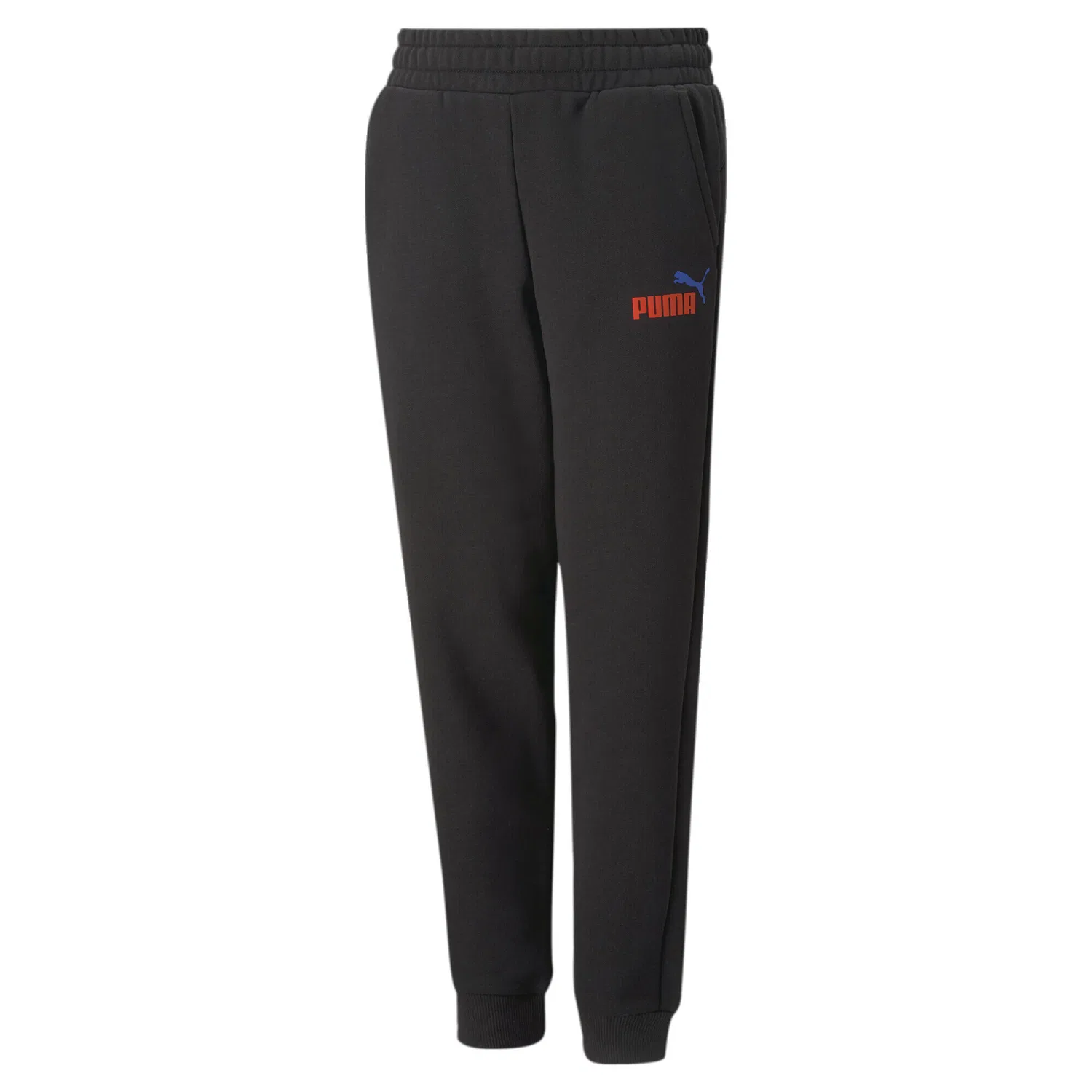 Детские штаны спортивные с утягивающим поясом Essentials+ Two-Tone Logo Puma, Black Warm Earth