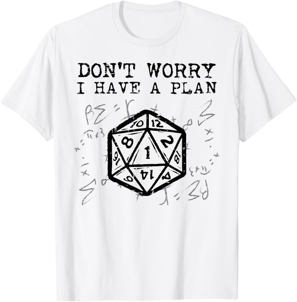 

Мужская футболка RPG Gamer Dont Worry I Have Plan, белый