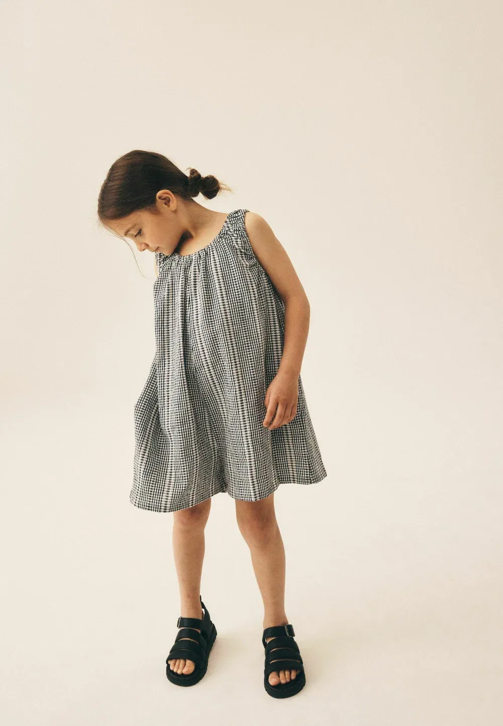 Комбинезон стандартного кроя с бретелями Next, Mono Gingham Check