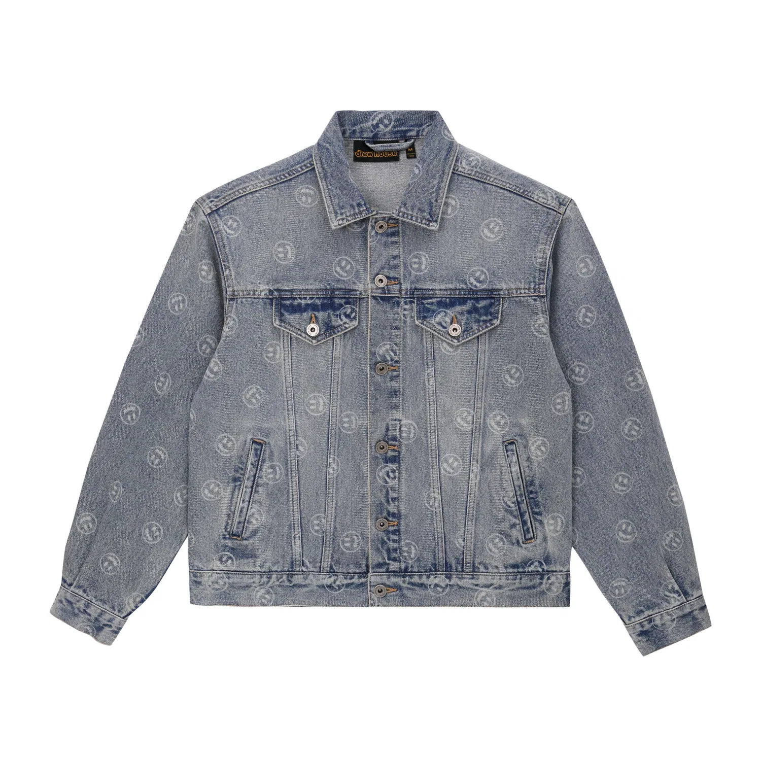 Детское джинсовое пальто с лацканами Drew house, Denim Blue