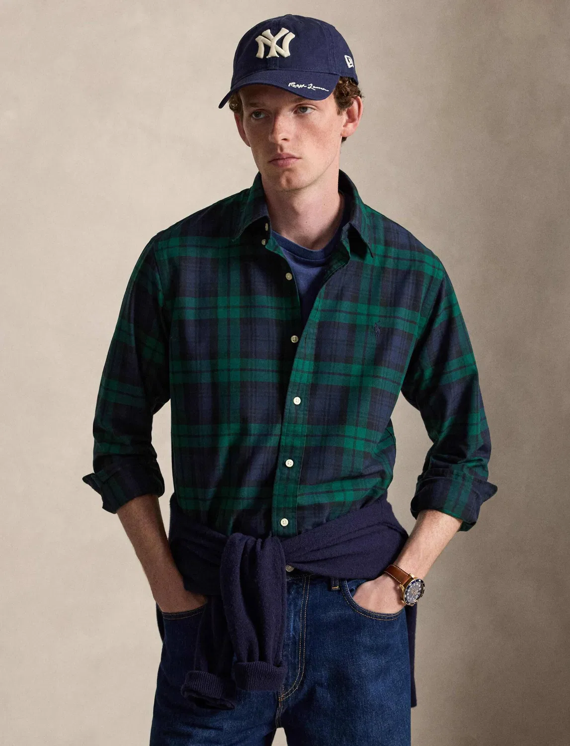 Рубашка с длинным рукавом Polo Ralph Lauren, темно-синий
