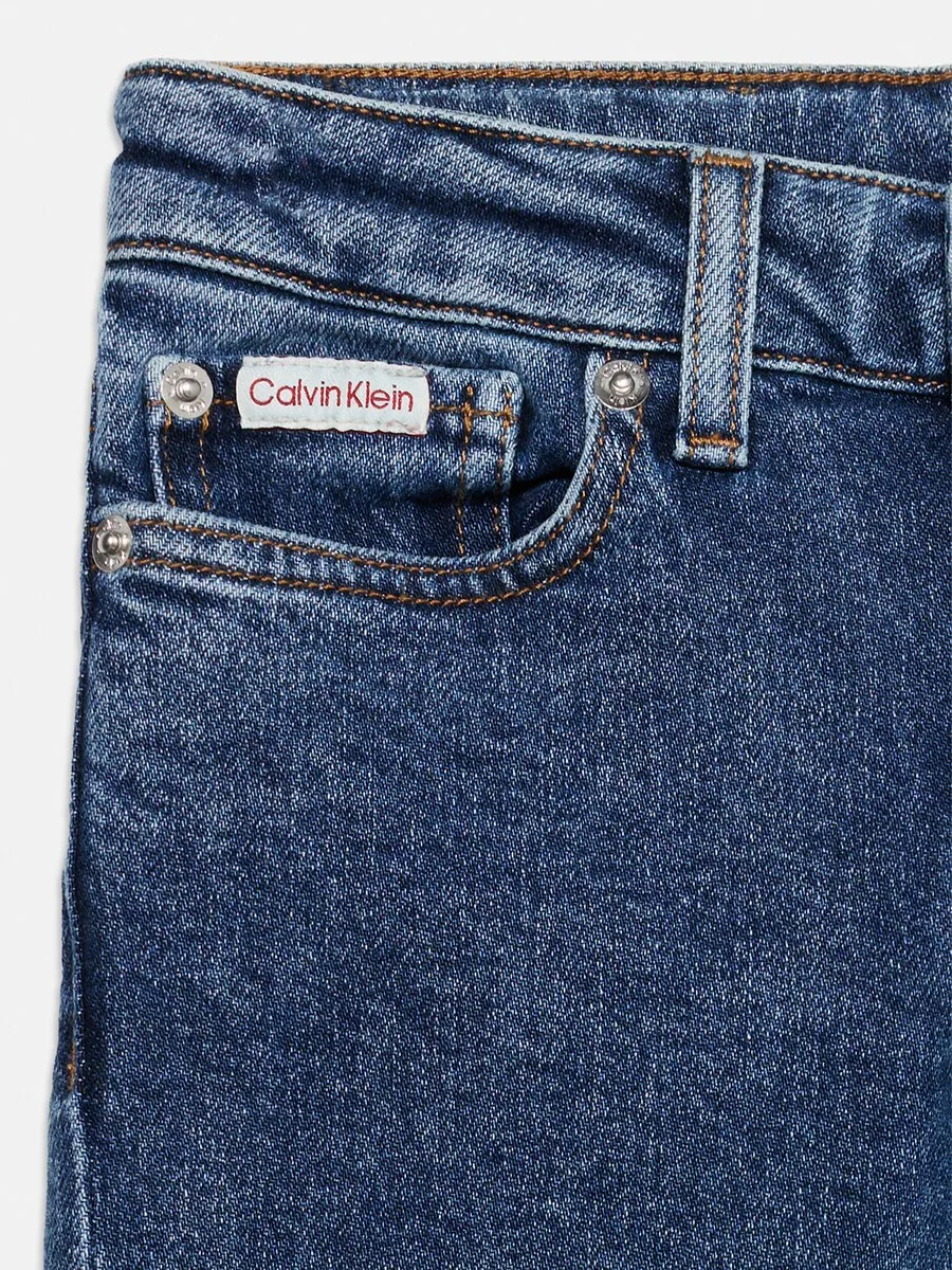Джинсы-клеш Calvin Klein Jeans синего цвета — фото 4