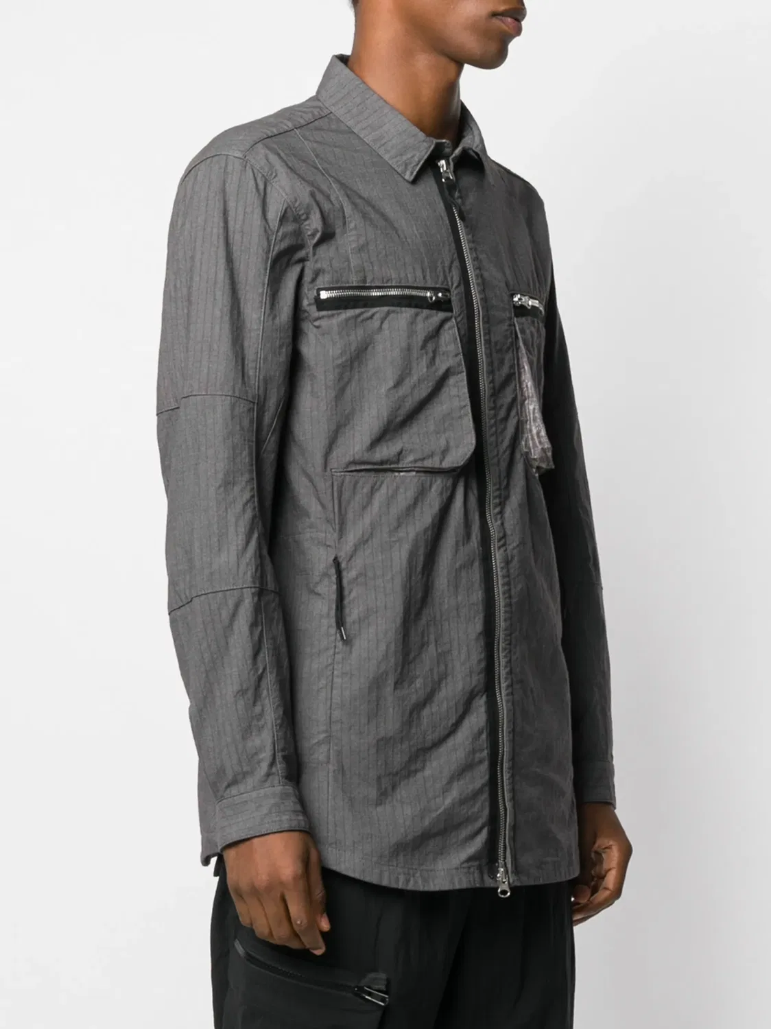 Куртка с длинными рукавами и карманами на молнии Stone Island, серый — фото 3