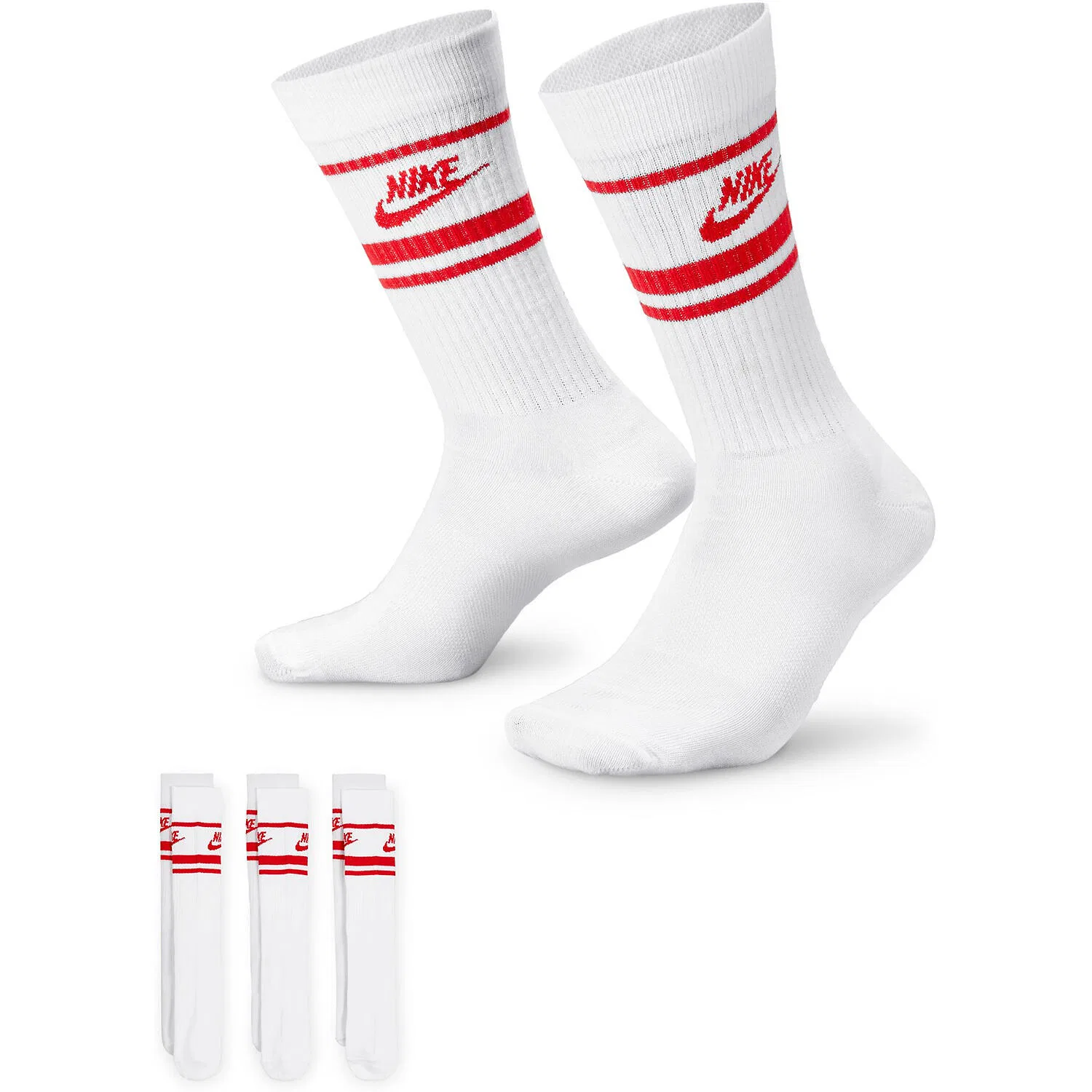 Мужские носки с принтом U NK NSW EVERYDAY ESSENTIAL CR Nike, Olivgrun Rot