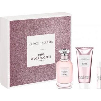 Coach Dreams -- 3 унции парфюмированной воды спрея + 3,3 унции лосьона для тела + 0,25 унции мини-спрея Edp для женщин, подарочный набор — фото 3