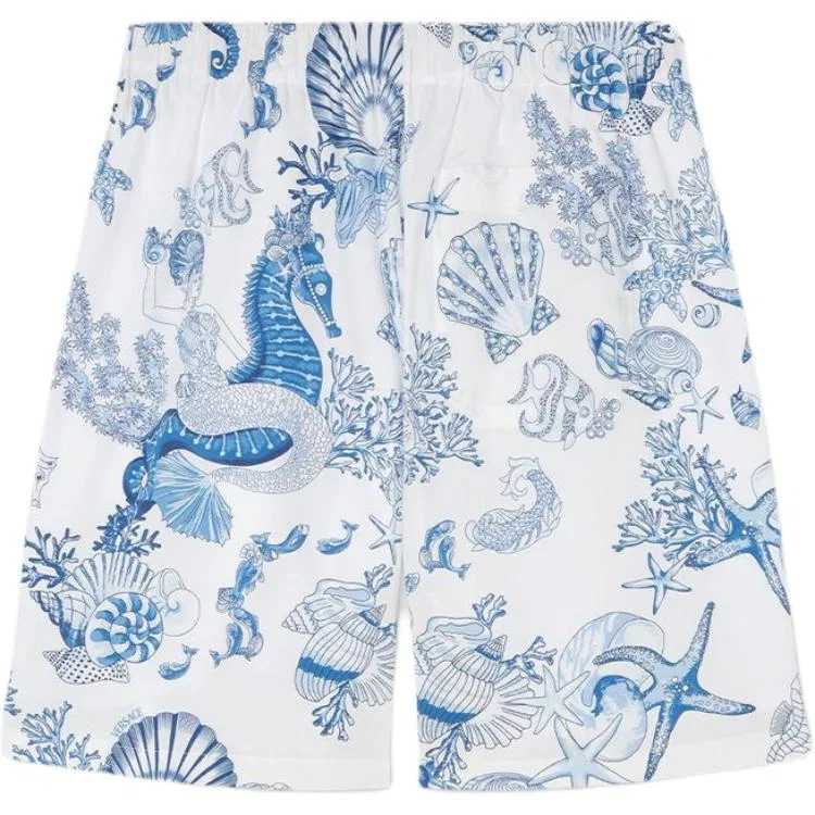Мужские шорты с принтом VERSACE, Blue White — фото 3