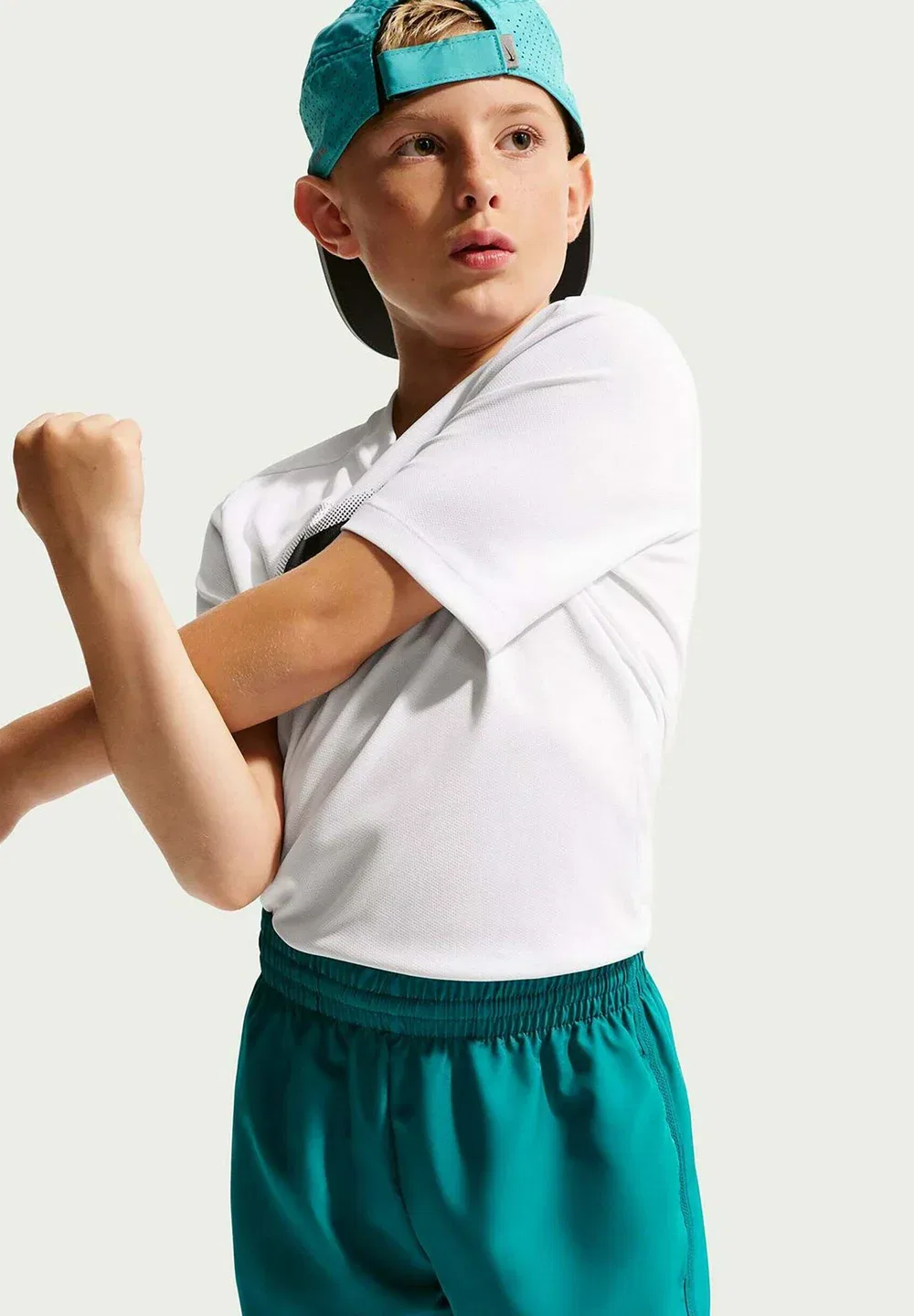 Шорты для детей постарше - спортивные шорты Nike Performance, Bright Spruce White — фото 3