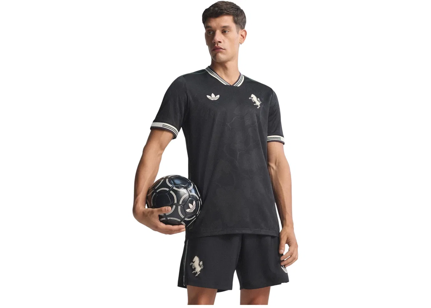 Мужская футбольная джерси с длинным рукавом Jersey Adidas, Black Ecru Tint