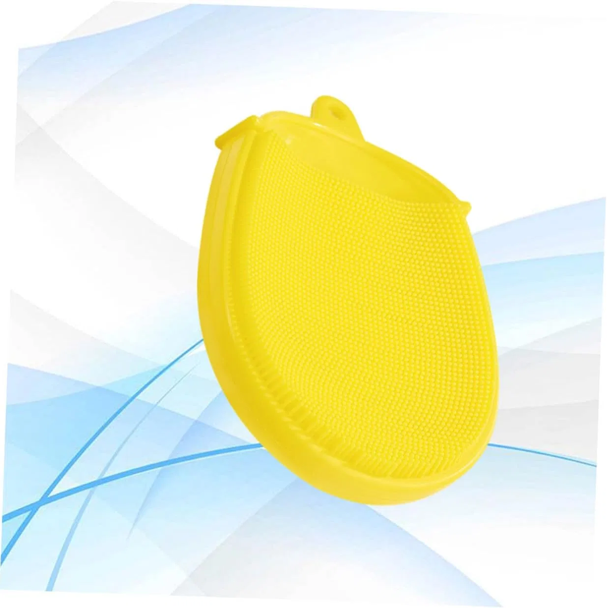 Силиконовая мочалка для тела и лица BESTYASH, 1 шт., 14.7x9.8x2 см, 57 г, Yellow — фото 3