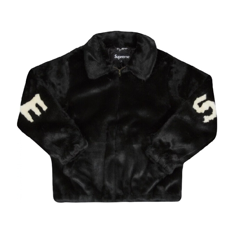 

Supreme Faux Fur Bomber Jacket, Black, Черный, Supreme Faux Fur Bomber Jacket, Black