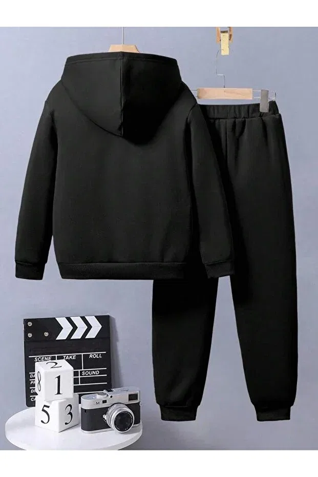 Детский спортивный комплект для девочек с принтом Basketball Svart Wear, Black — фото 2