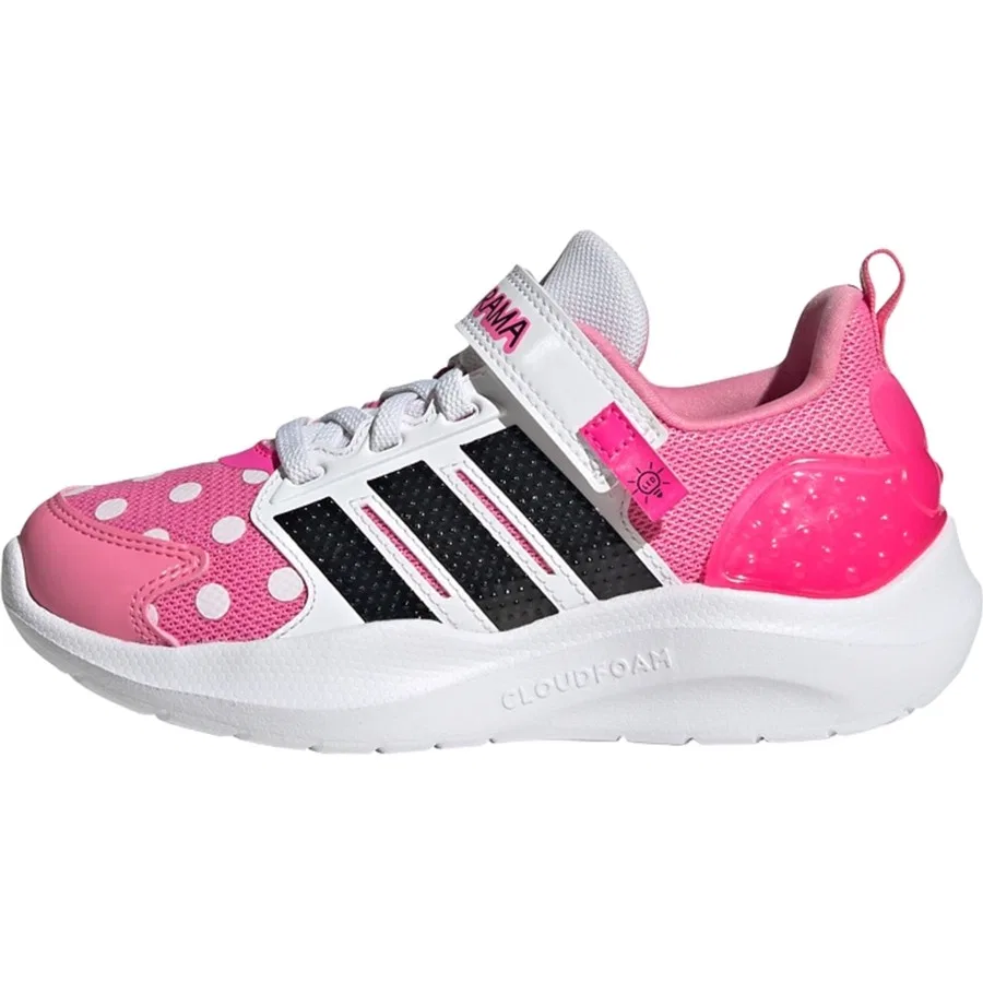 Детские кроссовки с подсветкой и моделью Minnie Mouse adidas, Розово-черный — фото 2