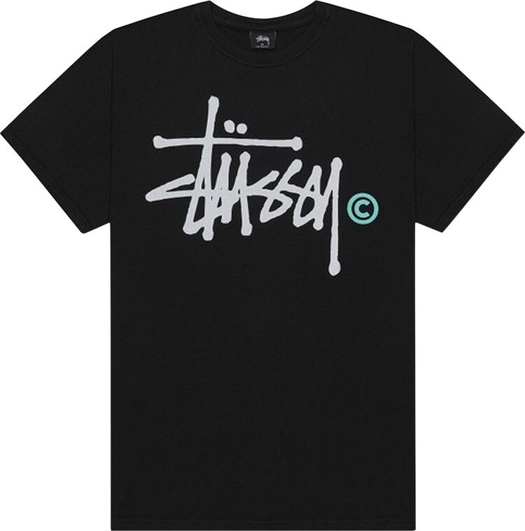 

Футболка Stussy Basic Logo Pigment Dyed Tee 'Black', черный